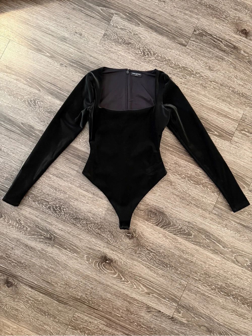 Naked Wardrobe Velour Bodysuit